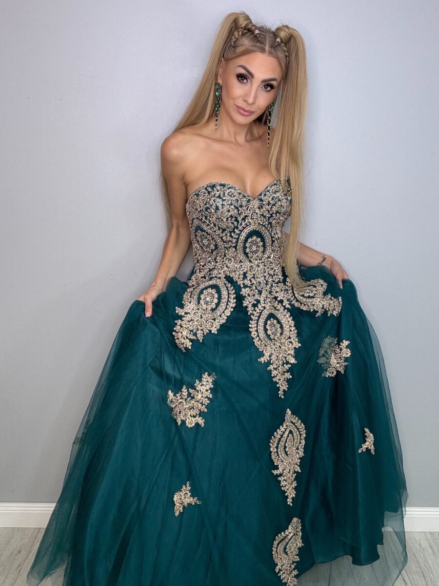 Piękna i moda Bajkowa Suknia Księżniczki Zieleń 11 Bajkowa Suknia Księżniczki Zieleń - obrazek 1