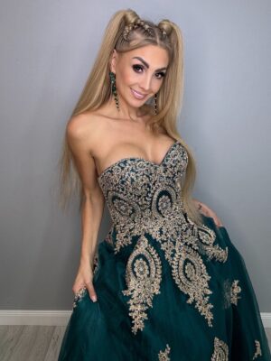 Bajkowa Suknia Księżniczki Zieleń - obrazek 5