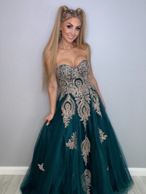 Bajkowa Suknia Księżniczki Zieleń - obrazek 11