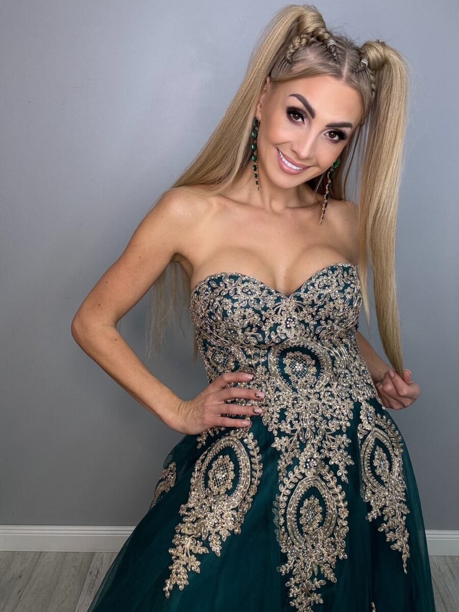 Bajkowa Suknia Księżniczki Zieleń - obrazek 9