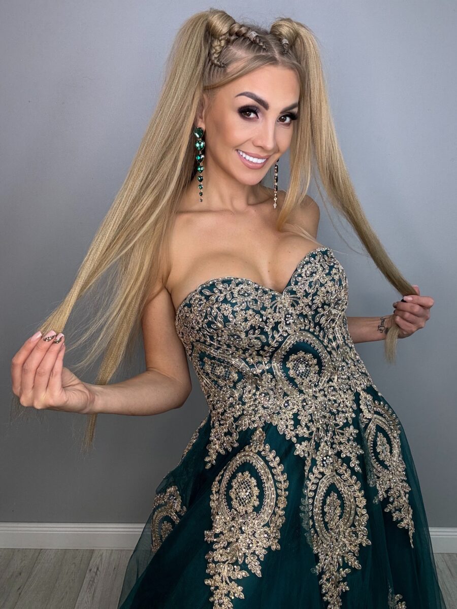 Bajkowa Suknia Księżniczki Zieleń - obrazek 8