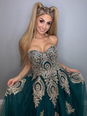 Bajkowa Suknia Księżniczki Zieleń - obrazek 7