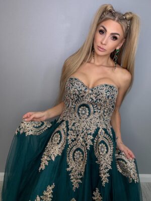 Bajkowa Suknia Księżniczki Zieleń - obrazek 6