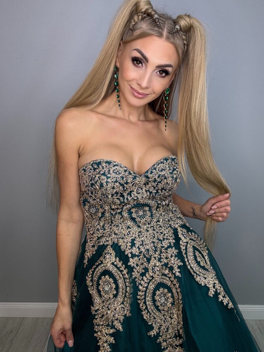 Bajkowa Suknia Księżniczki Zieleń - obrazek 4