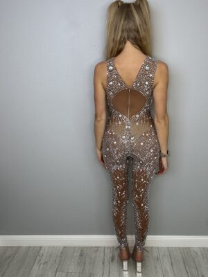 Luksusowy kombinezon wysadzany kryształami - obrazek 10