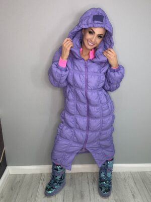 Płaszcz pikowany BASTET fioletowy PREMIUM - obrazek 7