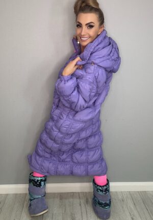 Płaszcz pikowany BASTET fioletowy PREMIUM - obrazek 5
