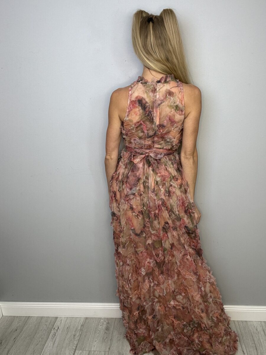 Luksusowa Długa Suknia Szyfonowa „Magia Kwiatów” - obrazek 9