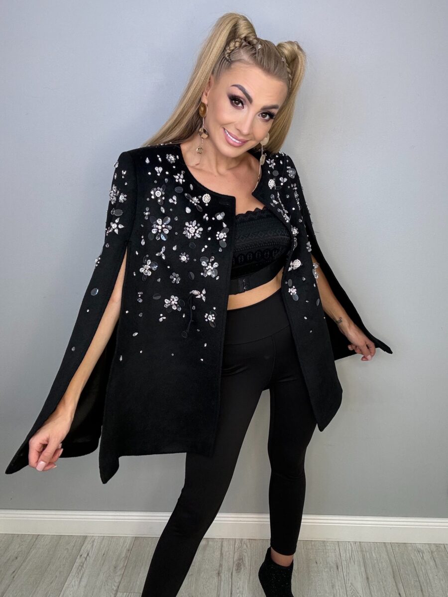 Ekskluzywny Płaszcz A’la Batman z Kaszmiru Ręcznie wyszywany - obrazek 2