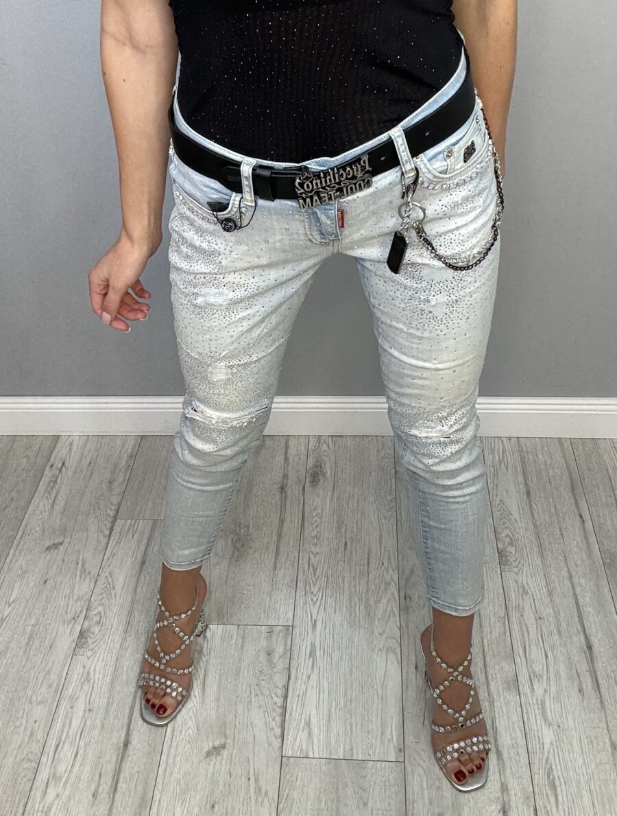 image00021 Wiosenny Blask - Spodnie Jeansowe z Cyrkoniami - obrazek 1