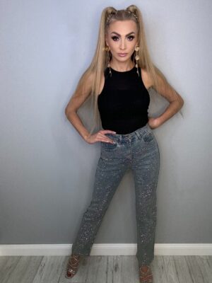 Spodnie Jeans Cyrkoniowy Blask - obrazek 5