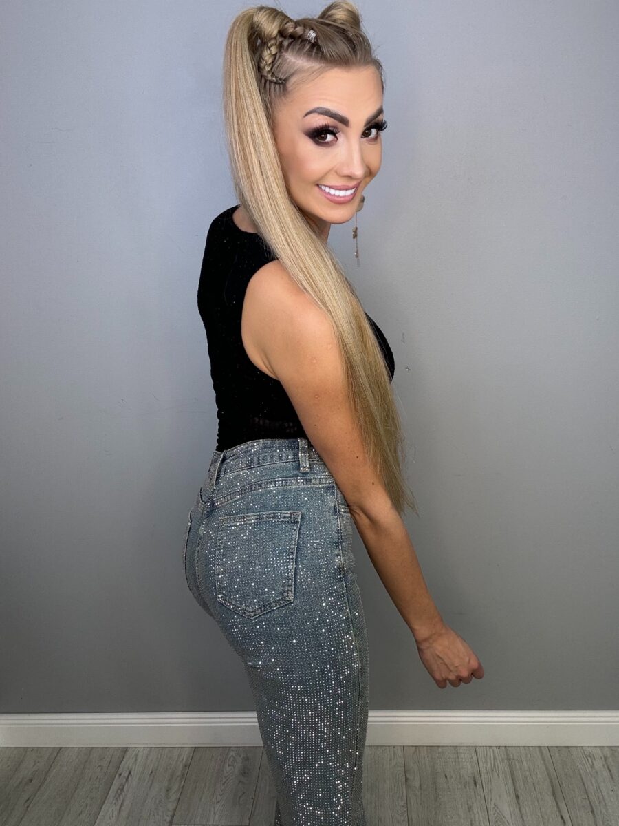 Spodnie Jeans Cyrkoniowy Blask - obrazek 3