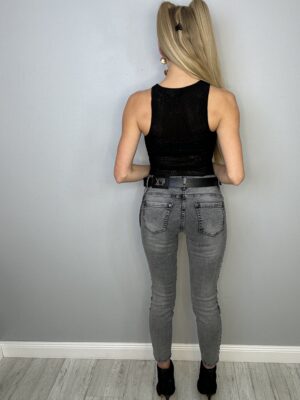 Jeansy Szare Cyrkonia Puccini - obrazek 8