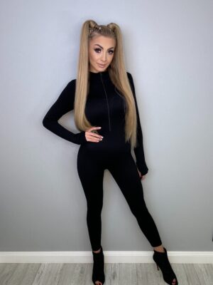 Kombinezon czarny modelujący sylwetkę - obrazek 5