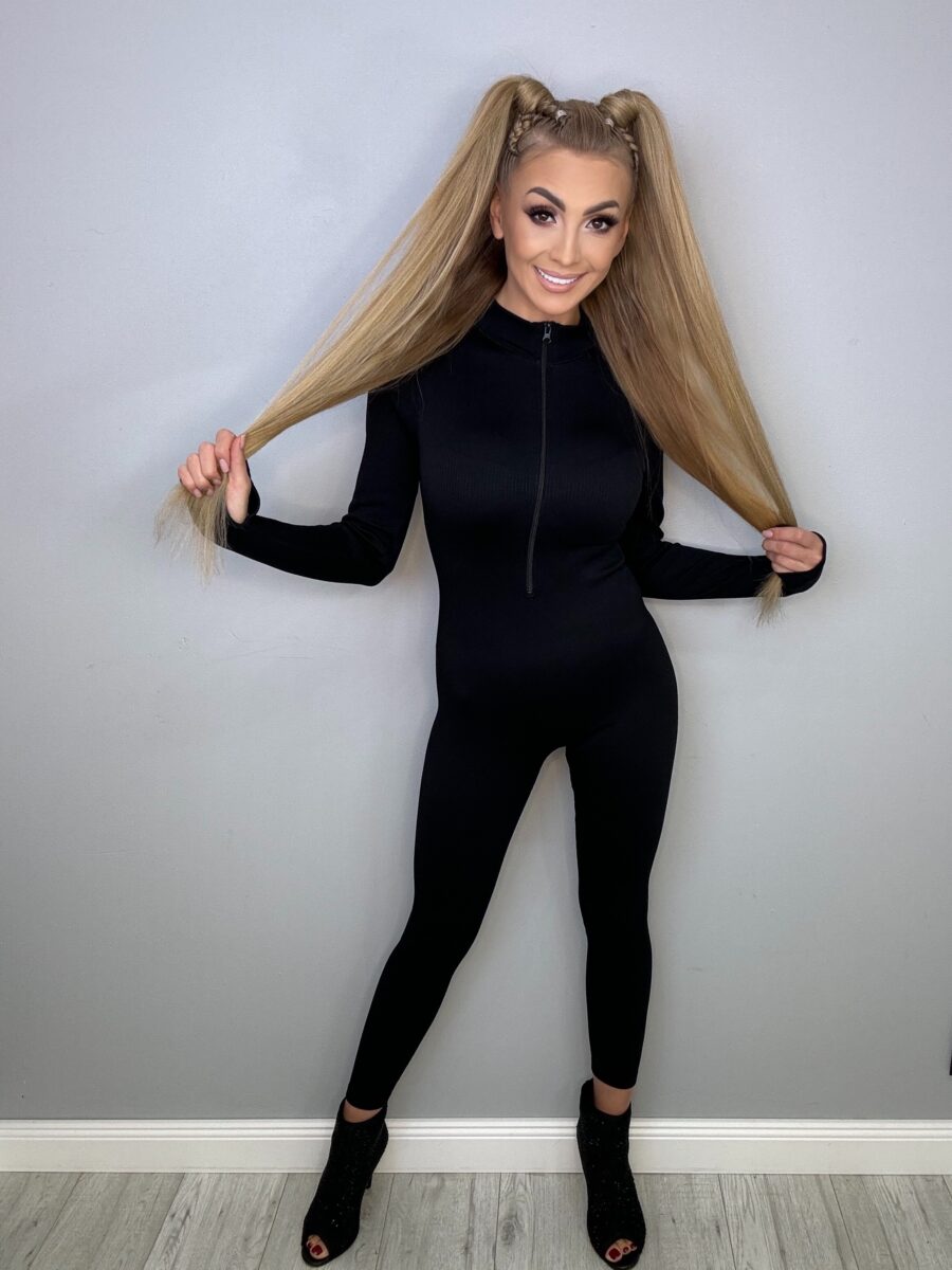 Kombinezon czarny modelujący sylwetkę - obrazek 4