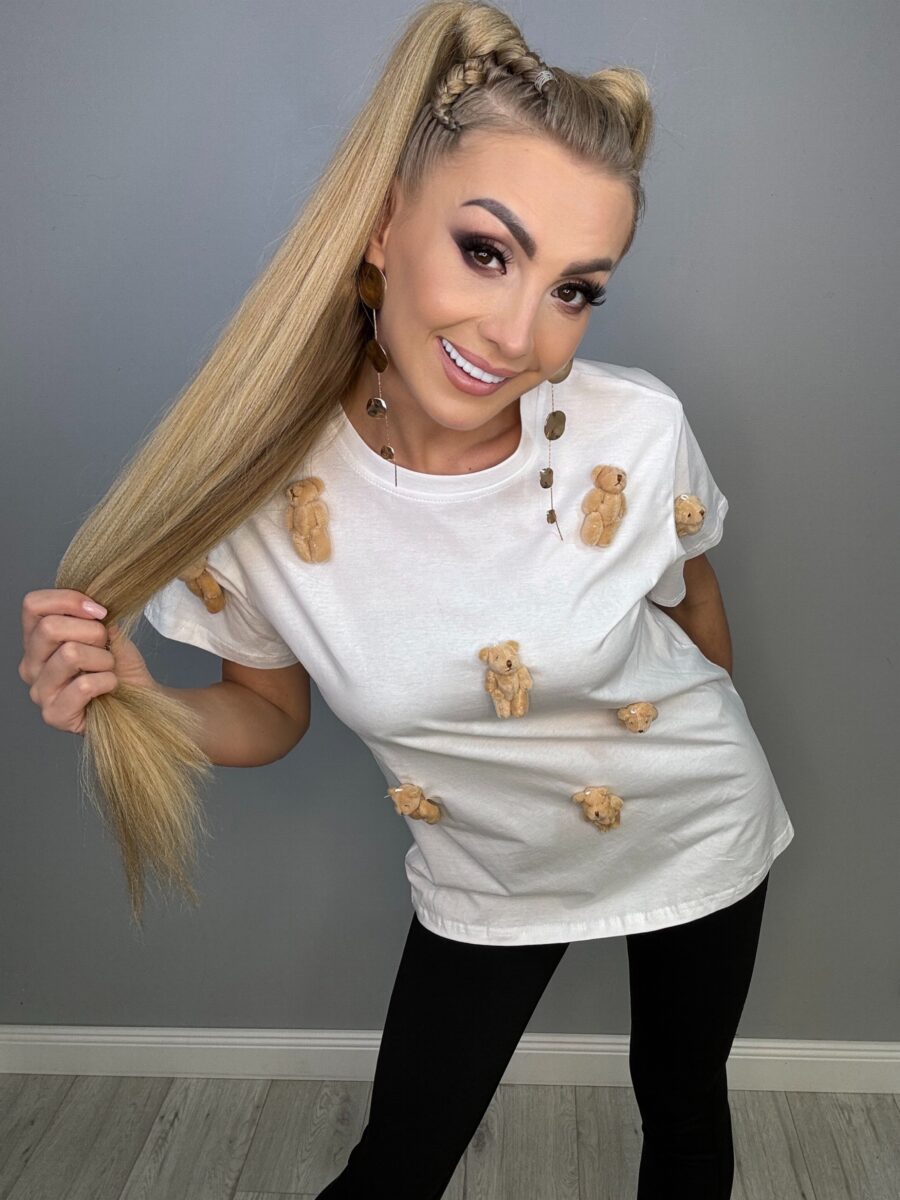 Koszulka Biała z Pluszakami - obrazek 2