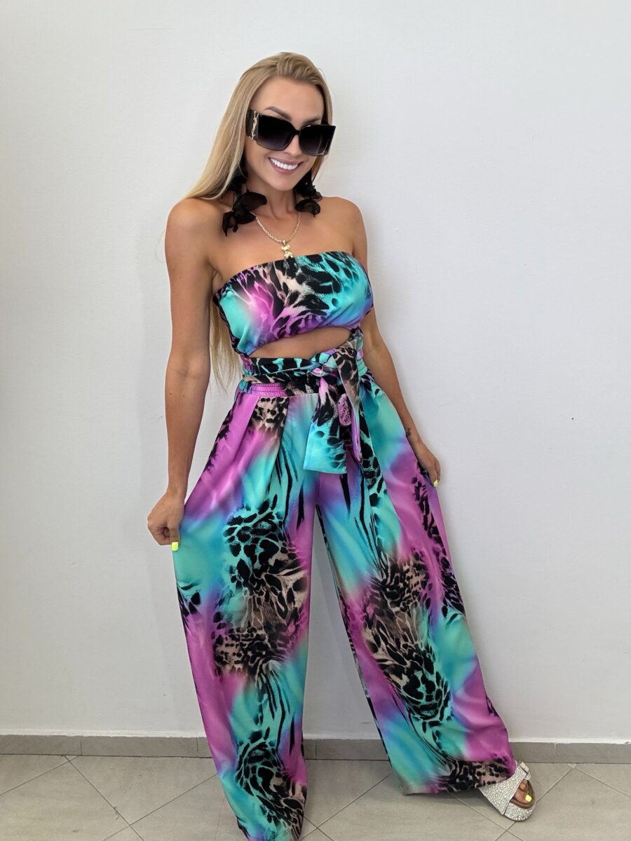 Letni komplet z szerokimi spodniami i opaską Millagro - obrazek 1