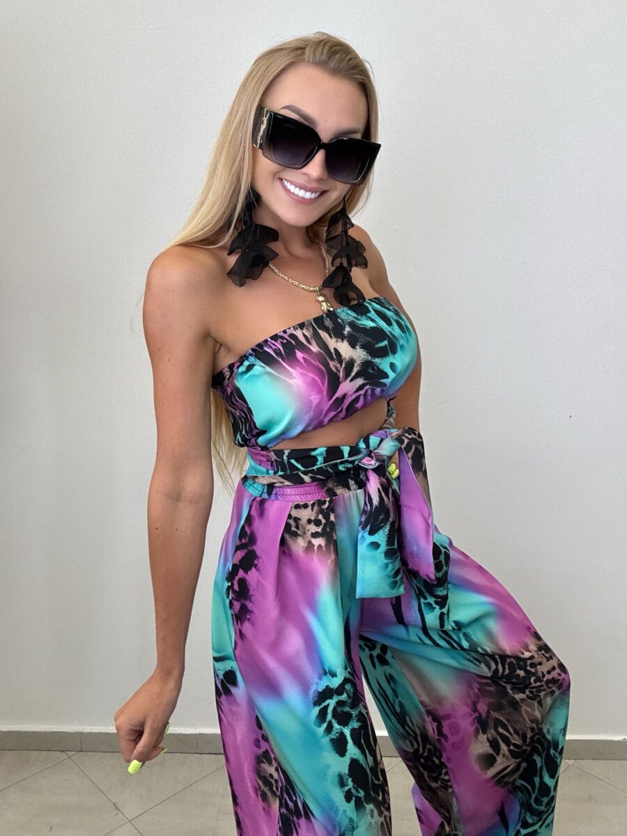 Letni komplet z szerokimi spodniami i opaską Millagro - obrazek 4