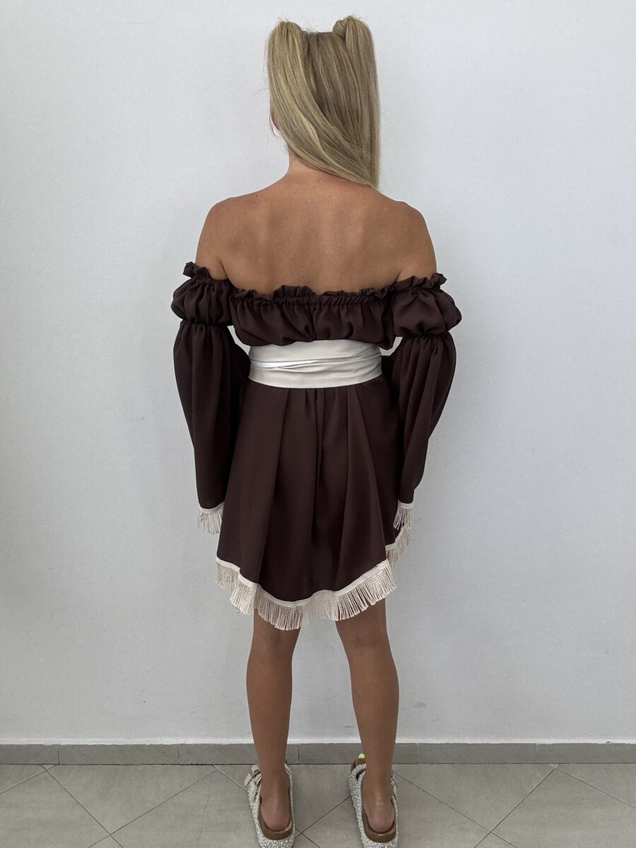 Sukienka boho ARIZONA czekoladowa – La Monne - obrazek 8