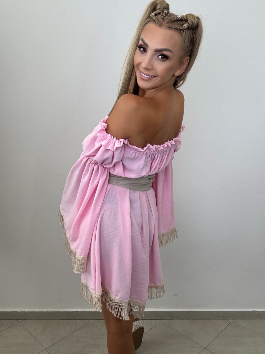 Sukienka ARIZONA pudrowy róż – La Monne - obrazek 6