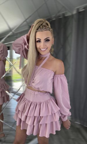 Komplet Vasari – pudrowy róż i lekkość - obrazek 3