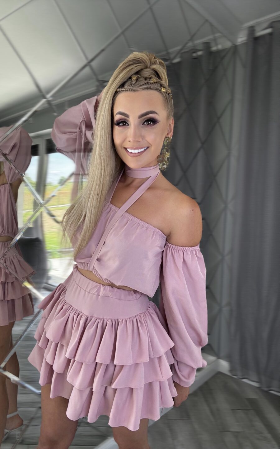 Komplet Vasari – pudrowy róż i lekkość - obrazek 1