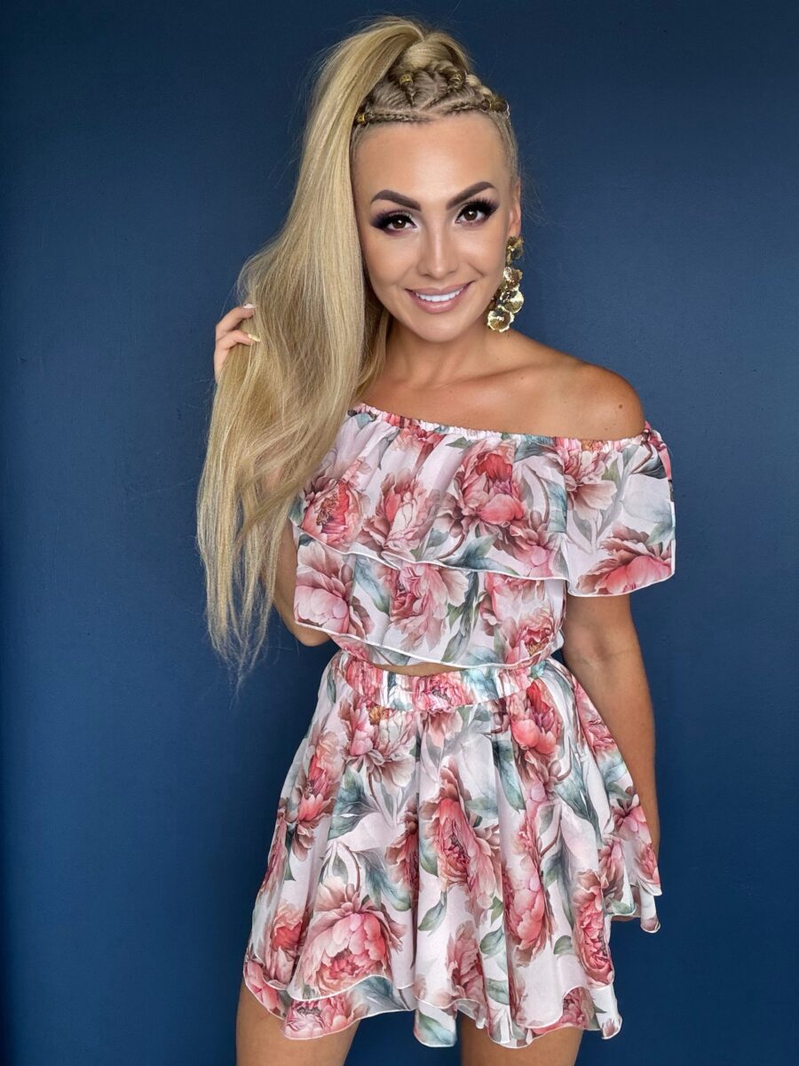 Komplet Szyfonowy „Różany Ogród” – La Perla | Polska produkcja - obrazek 4