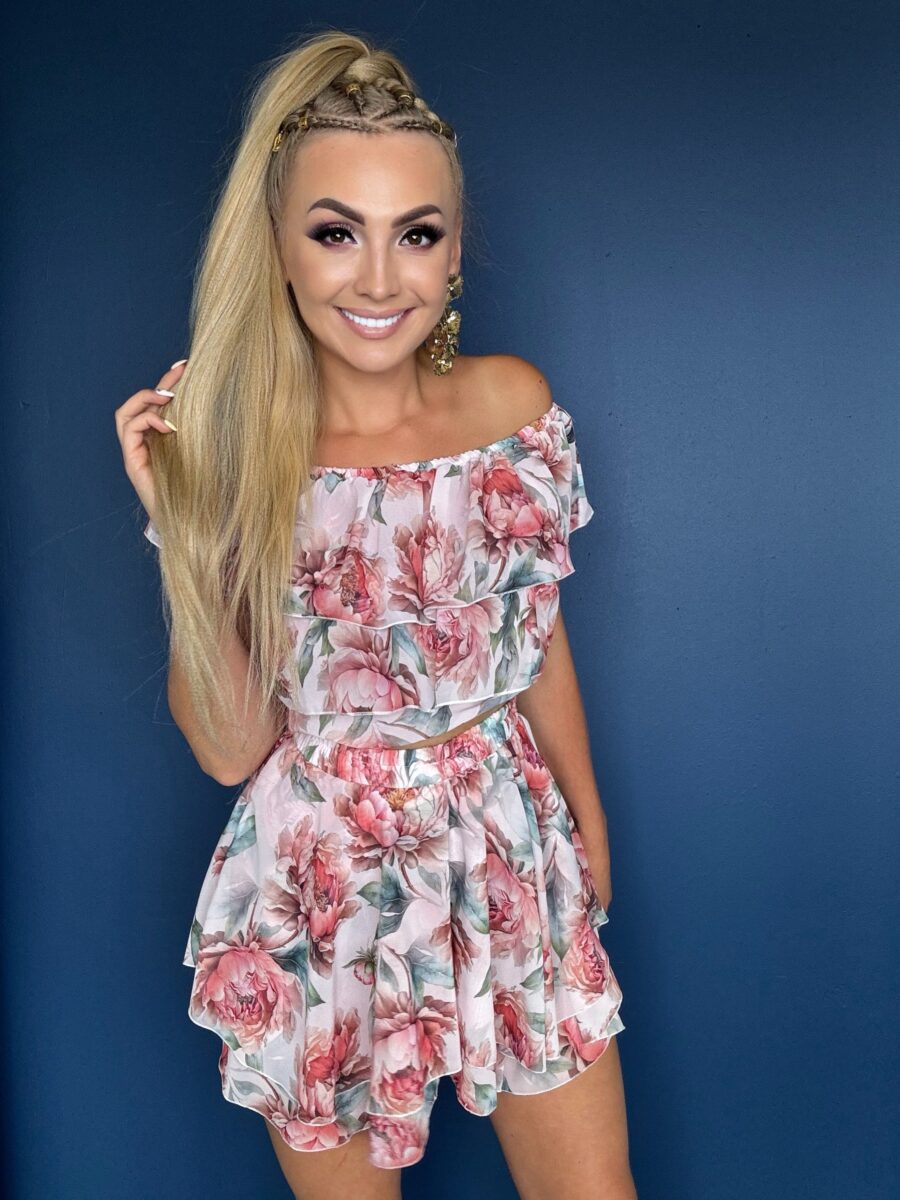 Komplet Szyfonowy „Różany Ogród” – La Perla | Polska produkcja - obrazek 5