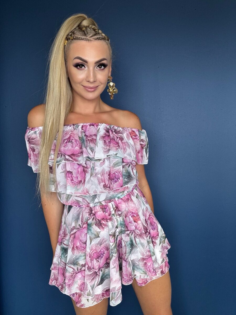 Komplet Szyfonowy „Piwonia” – La Perla | Polska produkcja - obrazek 3