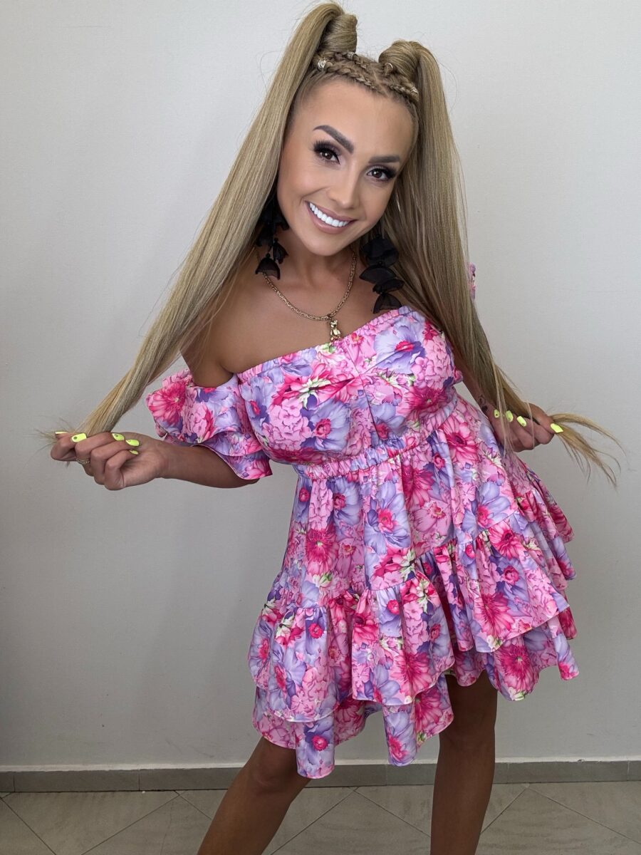 img_7220 Sukienka Diva Vasari fioletowe kwiaty - obrazek 1