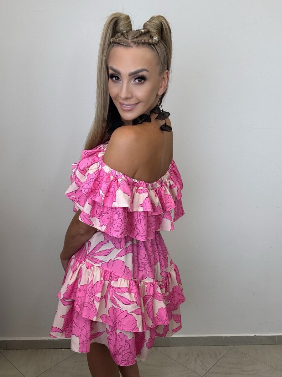 Kombinezon Majorka Vasari różowe kwiaty - obrazek 2