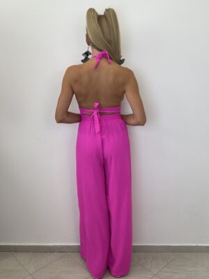 Komplet 2-częściowy – staniczek + spodnie z rozcięciem Neon Róż - obrazek 5