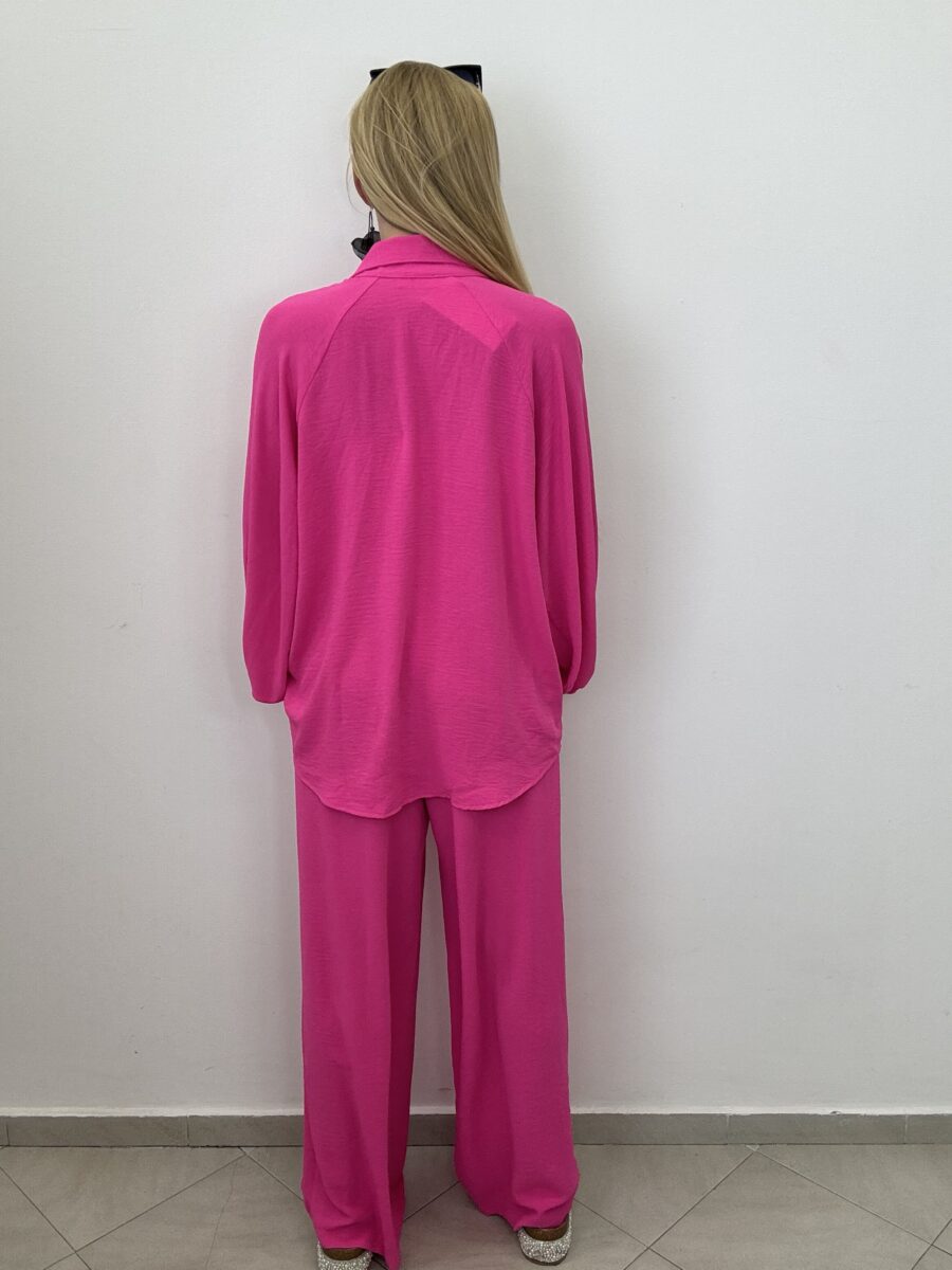 Komplet 3-częściowy – koszula, top i spodnie FUKSJA NEON - obrazek 12