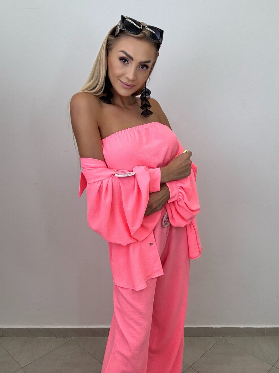 Komplet 3-częściowy – koszula, top i spodnie NEON ŁOSOŚ - obrazek 5