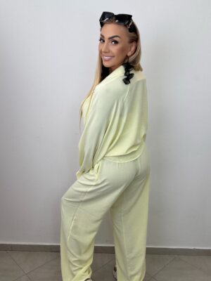 Komplet 3-częściowy – koszula, top i spodnie PASTELOWA CYTRYNKA - obrazek 4