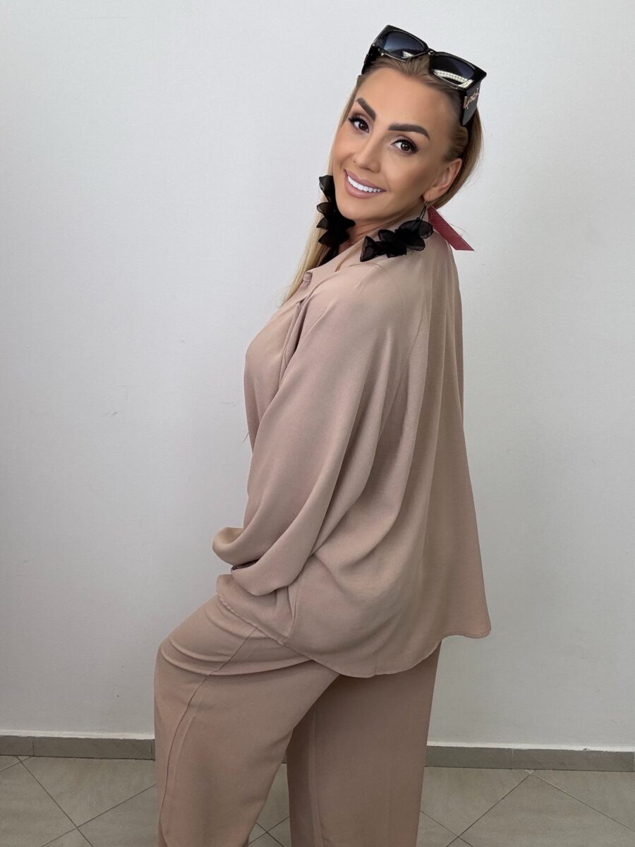 Komplet 3-częściowy – koszula, top i spodnie LATTE - obrazek 5