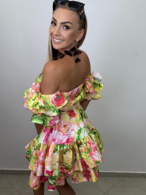 Sukienka Diva Vasari Kwiecista Zieleń - obrazek 2