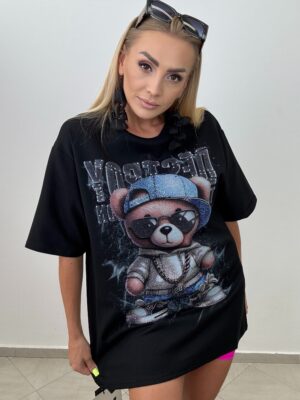 Koszulka oversize „Street Teddy” – unisex, premium jakość - obrazek 5