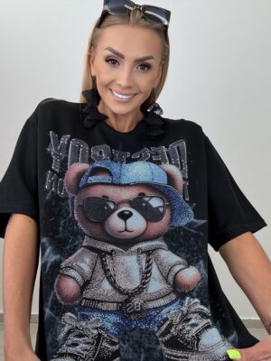 Koszulka oversize „Street Teddy” – unisex, premium jakość - obrazek 7
