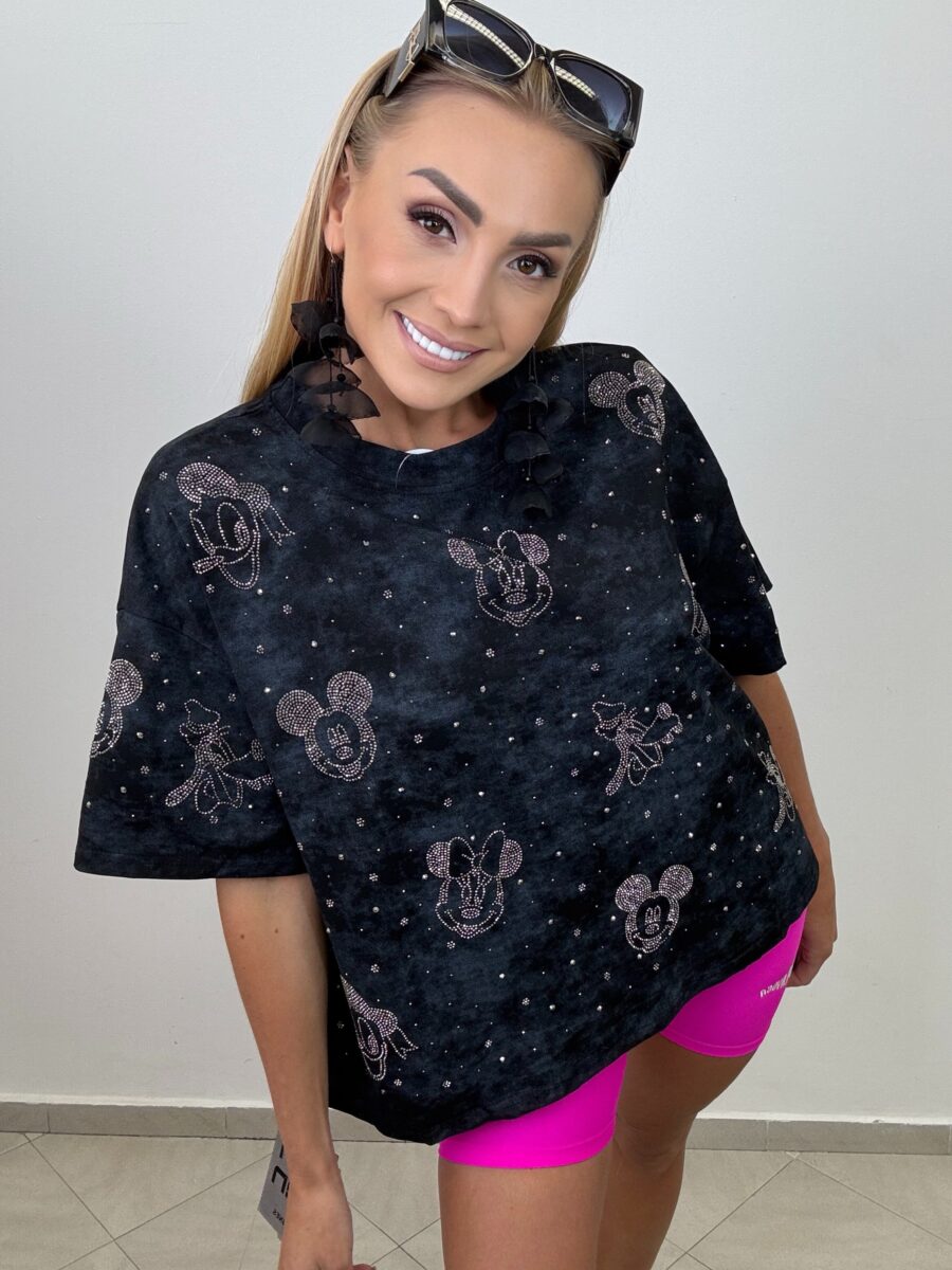 Koszulka dekatyzowana z postaciami bajkowymi – kolor grafitowy UNI - obrazek 3