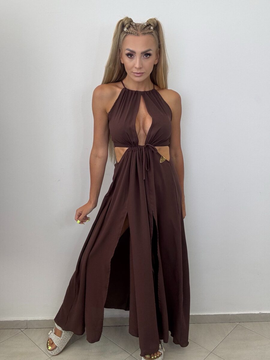 img_0374 Sukienka Maxi La Monne Czekolada - obrazek 1