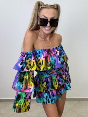 Kombinezon Suzana Vasari  niebiesko fioletowy Mix - obrazek 3