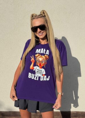 Koszulka „Mała Buzi Daj” – MINISEX 💜💋 - obrazek 2