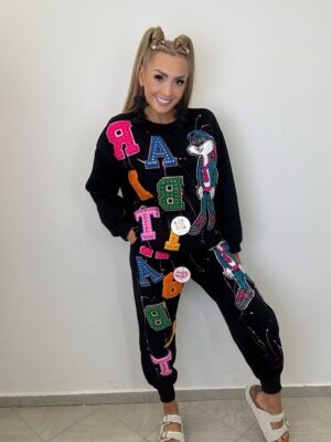 Dres czarny premium z aplikacjami – bajkowy - obrazek 3